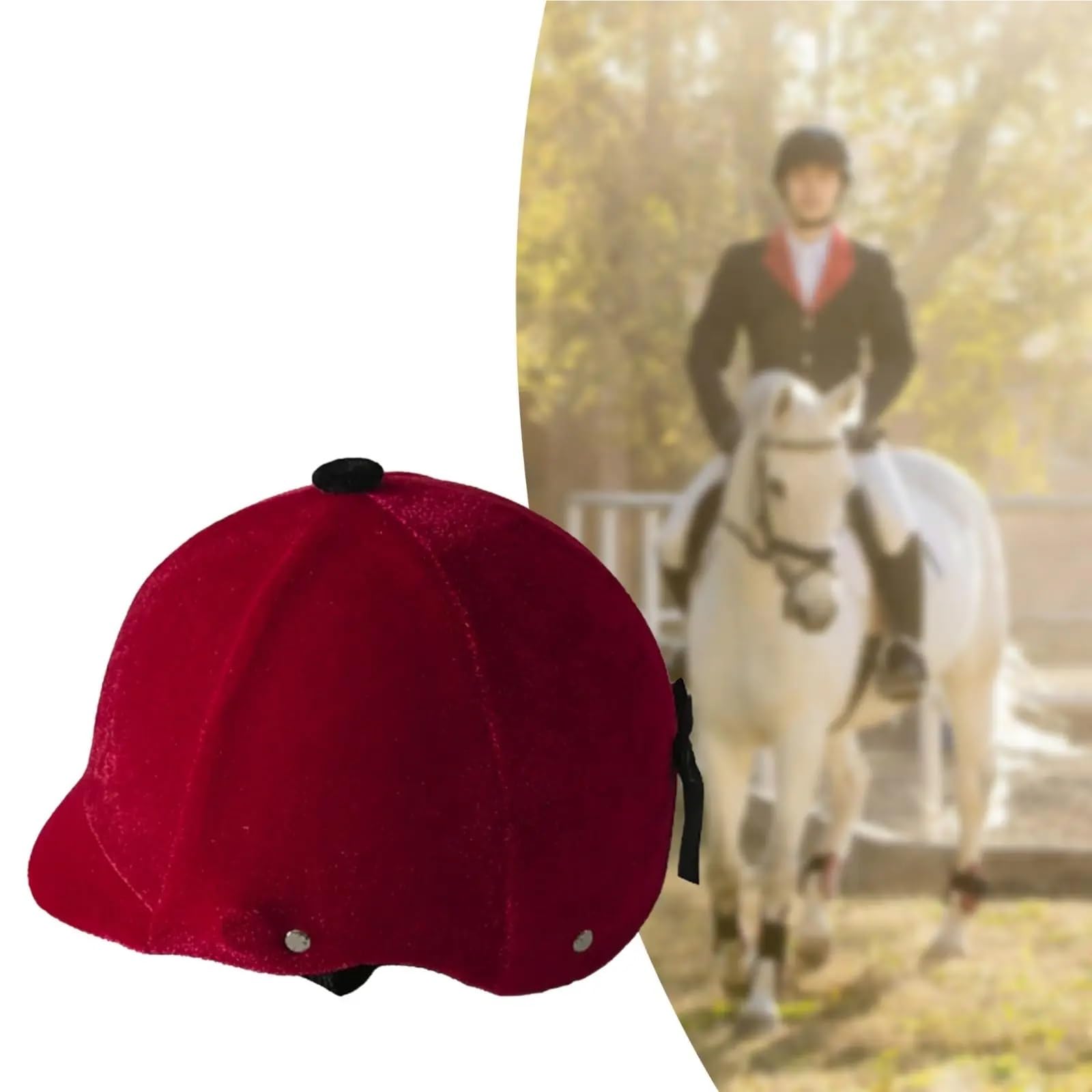 Cap Equitazione Casco da equitazione, berretto, attrezzatura protettiva, cappello for sport all'aria aperta, regolabile, leggero, equipaggiamento per Esterni