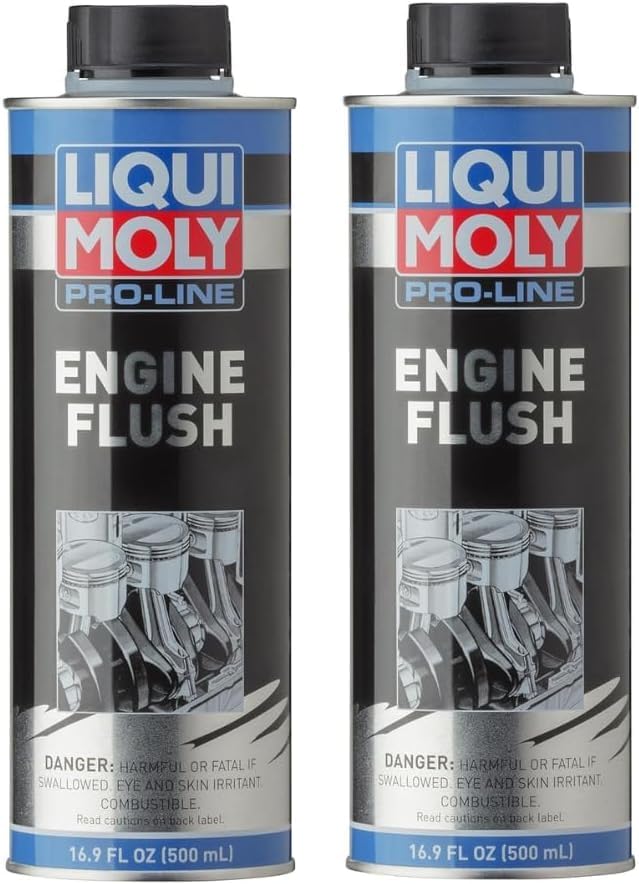 Engine Flush Cleaning Additive 500 ml (2 Pack) – Professional Internal Engine Cleaner for Gasoline & Diesel Vehicles, Removes Sludge Deposits, Pre-Oil Change Treatment