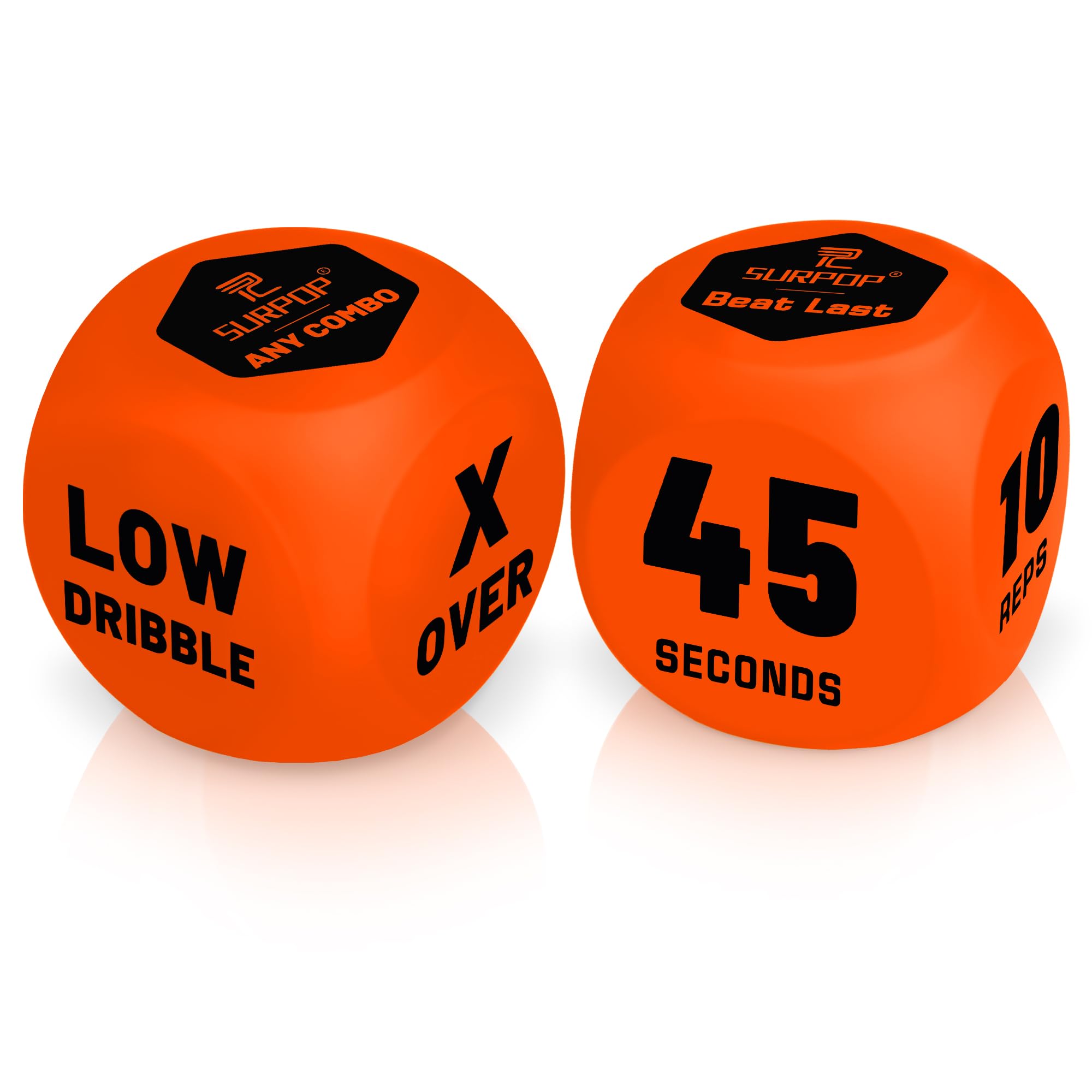 Surpop Basketball Training Dice for Kids, Orange — image 1