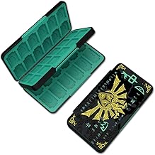 PERFECTSIGHT 48 Switch Game Card Case for Nintendo Switch OLED, Switch Lite, Cute 48 Game Holder Cartridge Case for Game Cards and SD Cards, Kawaii Portable Compact Storage Case Box, Black Kingdom