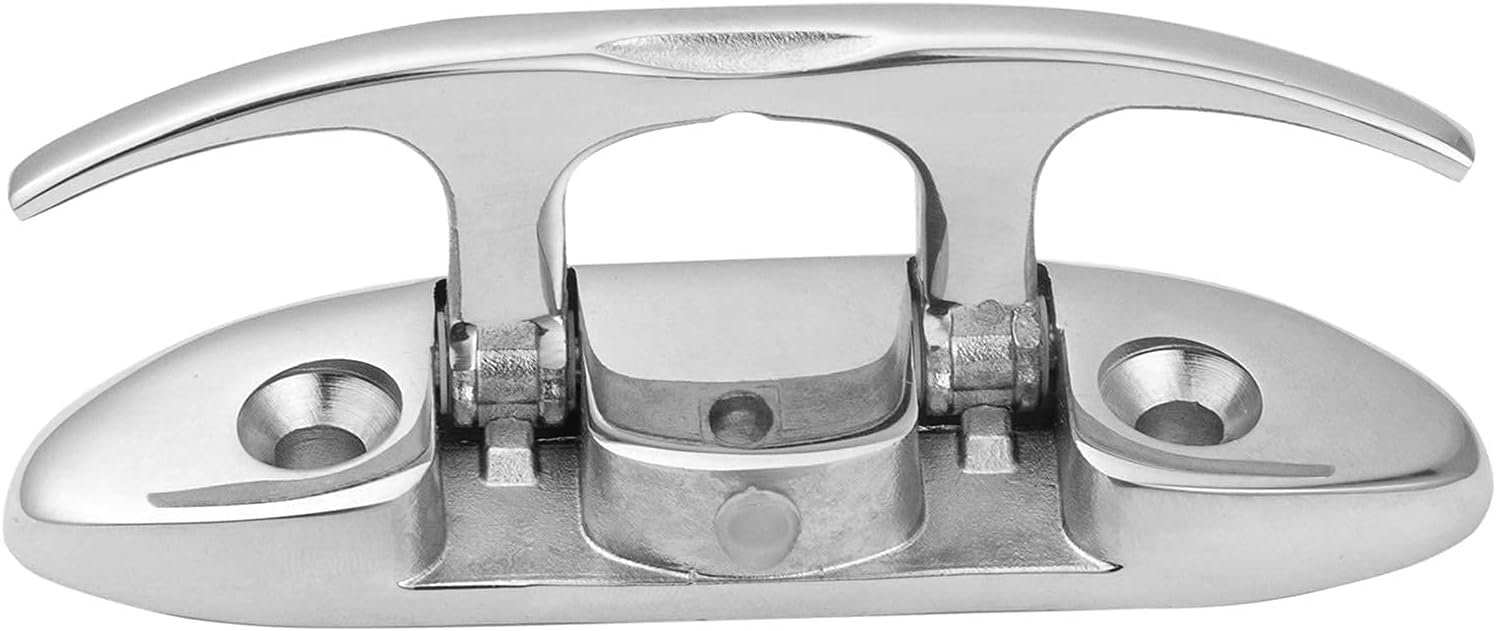 YUSOVE Boat Folding Cleat 4-1/2" 316 Stainless Steel Marine Flip Up Dock Cleat,Pack of 2 : Sports & Outdoors