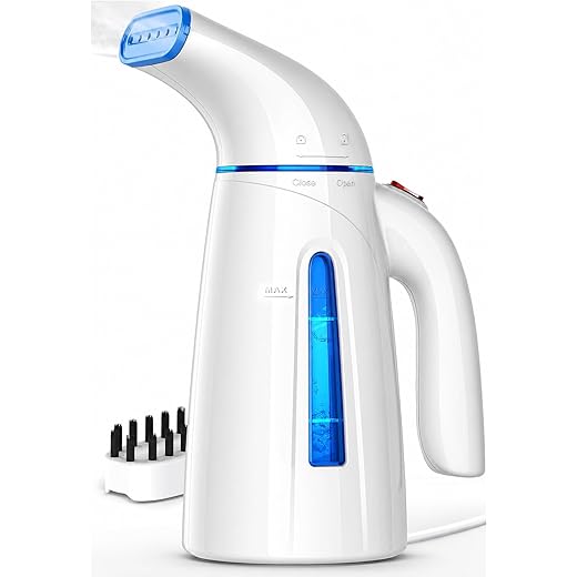 OGHom Steamer for Clothes, Handheld Clothing Steamer for Garment, 240ml Big Capacity 700W Portable Travel Steam Iron (Blue)