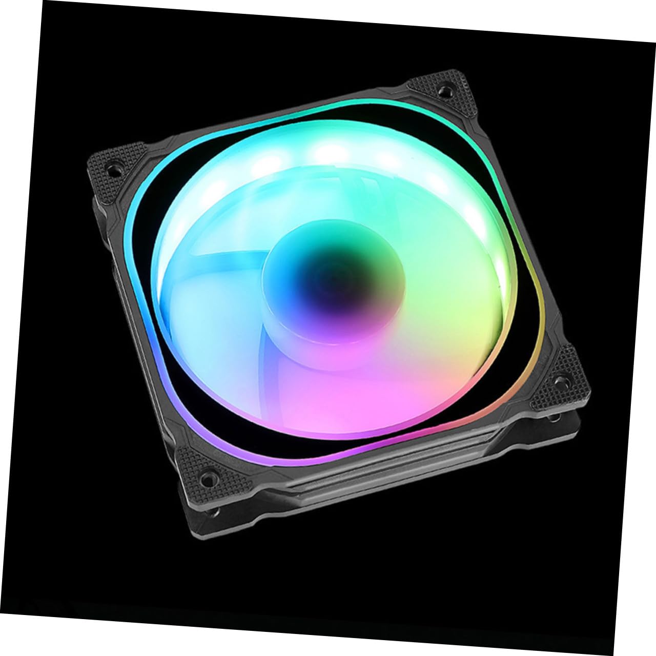 Ventilador de Refrigeración LED Rgb de 12cm para Computadora con Controlador Estándar y Plástico, para Fiesta Verano y Sistema de Refrigeración de PC