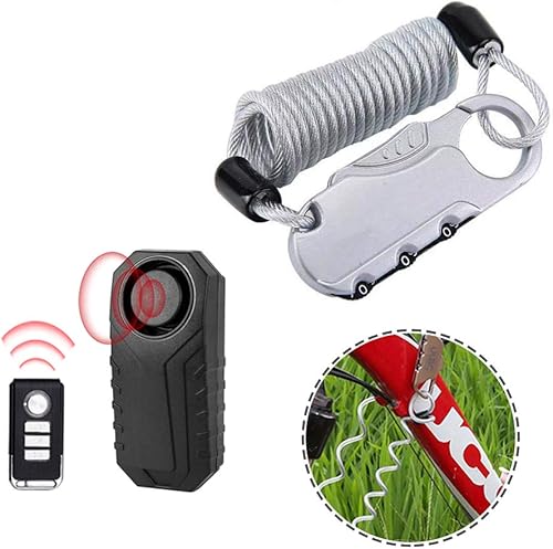 Kit de alarma antirrobo para motocicleta con cerraduras de casco para bicicleta, bicicletas de montaña, motocicleta para evitar robos en la puerta,