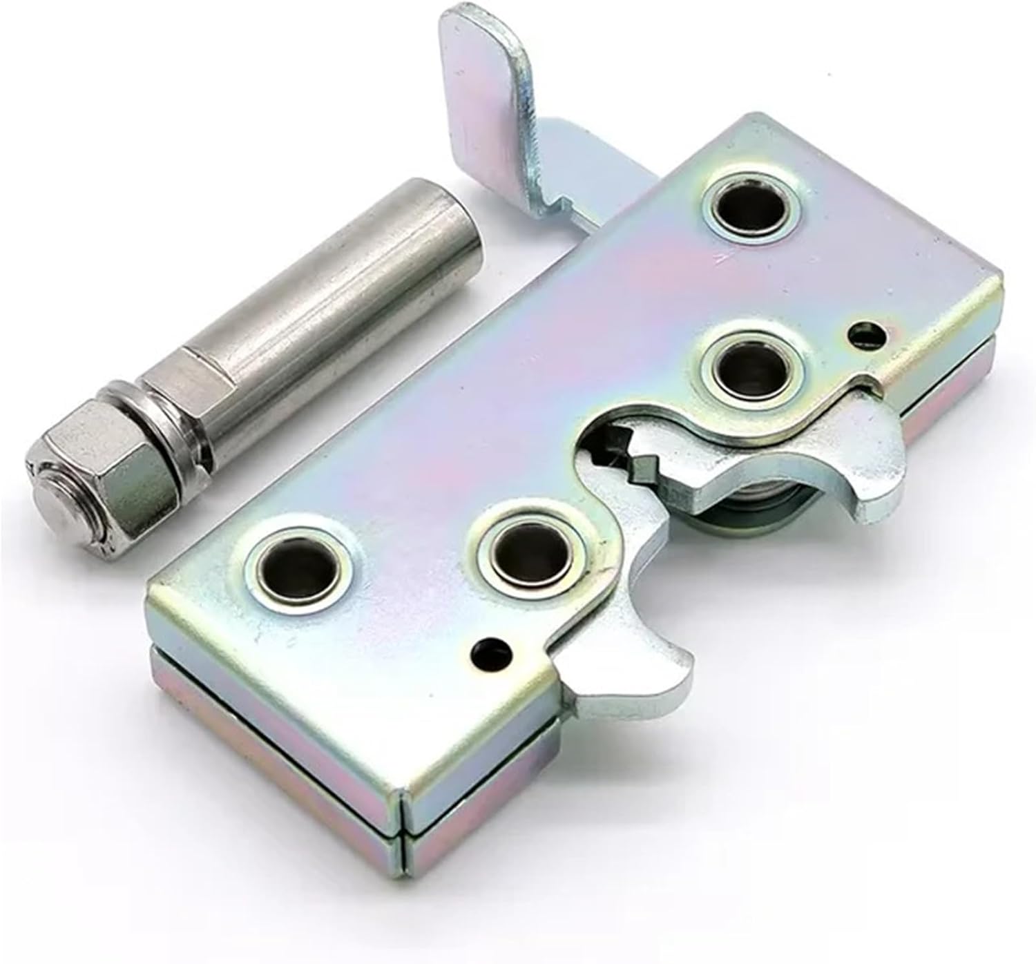 Hardware Carbon Steel Heavy Duty Rotary Lockable Draw Latch Metal Concealed Bump Hasp Latch 1Pcs