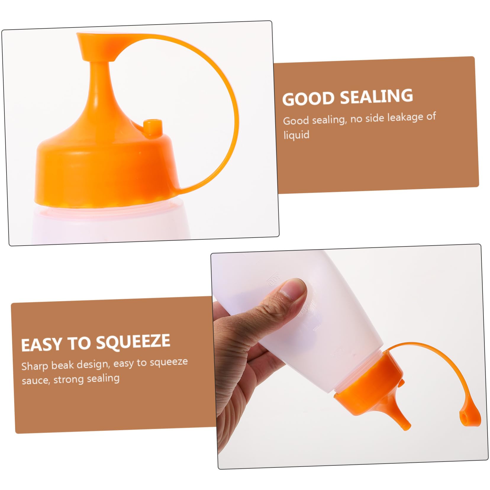 Cabilock 1Set Squeeze Bottles Assorted Color Condiment Dispensers for Sauces Ketchup Dressings Kitchen Accessories for Home Dining and Picnics