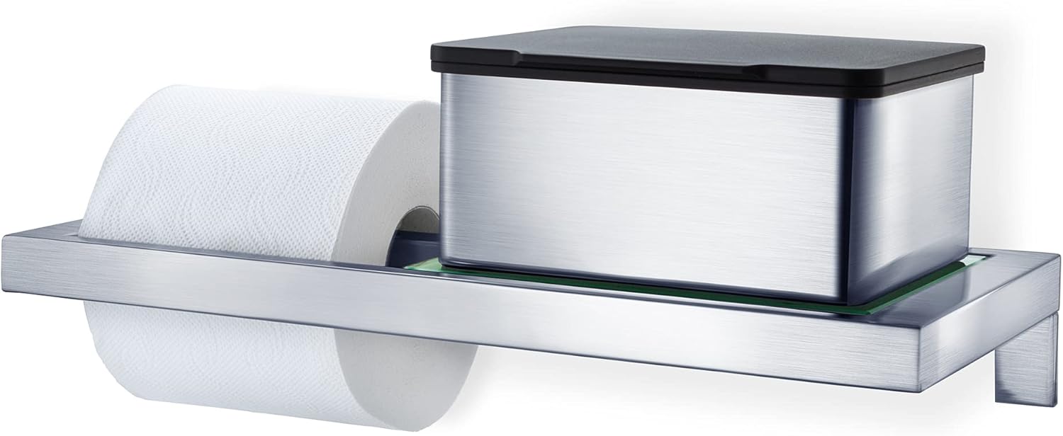 Black Friday - 40% OFF Wall Mounted Toilet Paper Holder with Glass Shelf