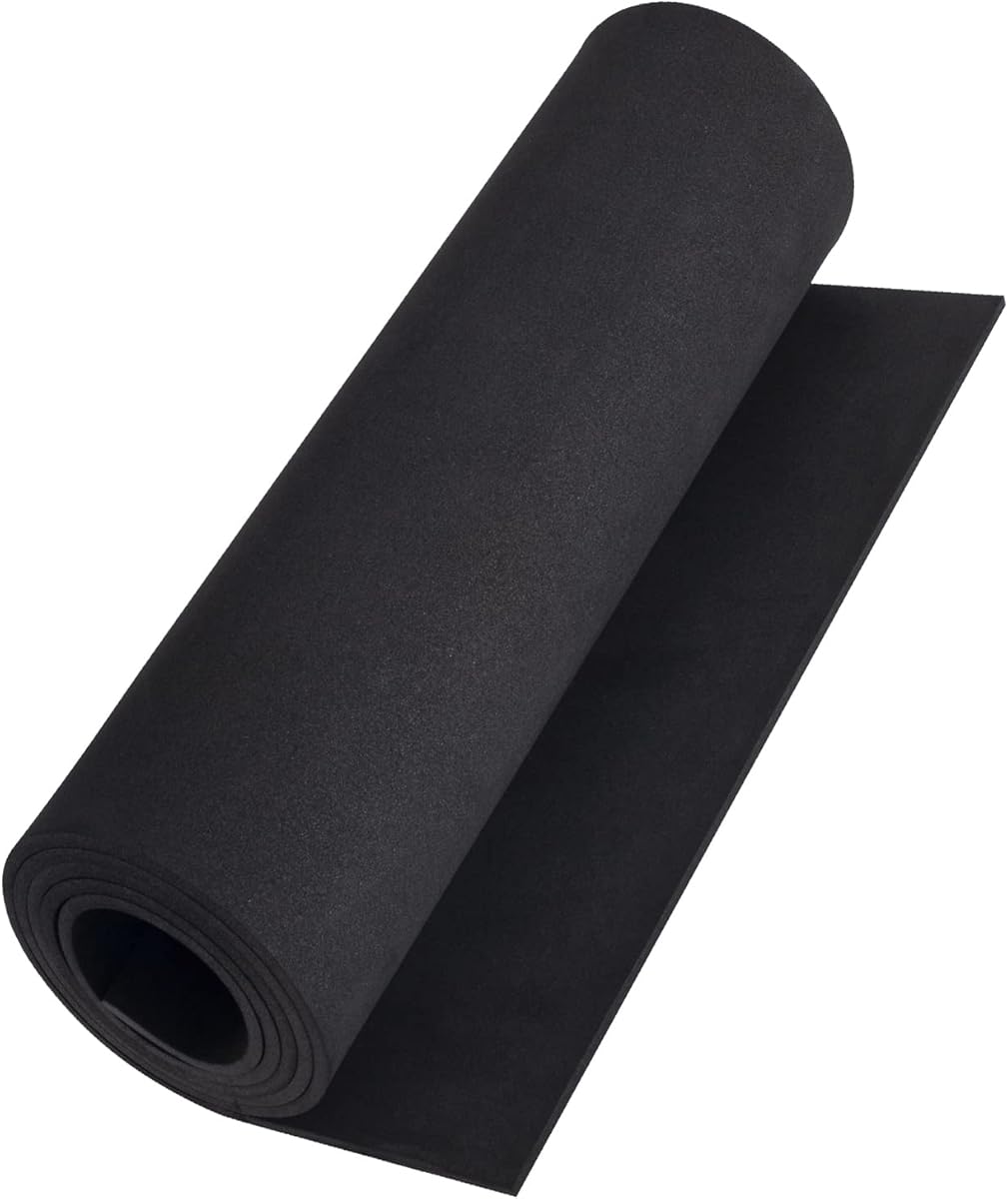 MEARCOOH Black eva Foam roll, (1mm to 20mm) Premium Cosplay EVA Foam Sheet,2mm Thick,49"x13.5",High Density 86kg/m3 for Cosplay Costume, Crafts, DIY Projects