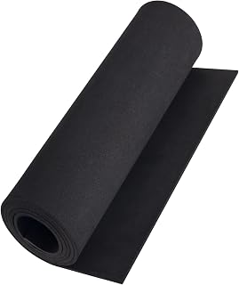 MEARCOOH Black EVA Foam Sheet 2mm Thick 49x13.5 High Density 86kg/m³ Cosplay Foam Roll for Costumes DIY Crafts