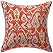 Stylo Culture Coton Coussin Ethnique Couverture imprimé Kantha Stitch 16x16 Orange Multi Ikat Housse d'oreiller