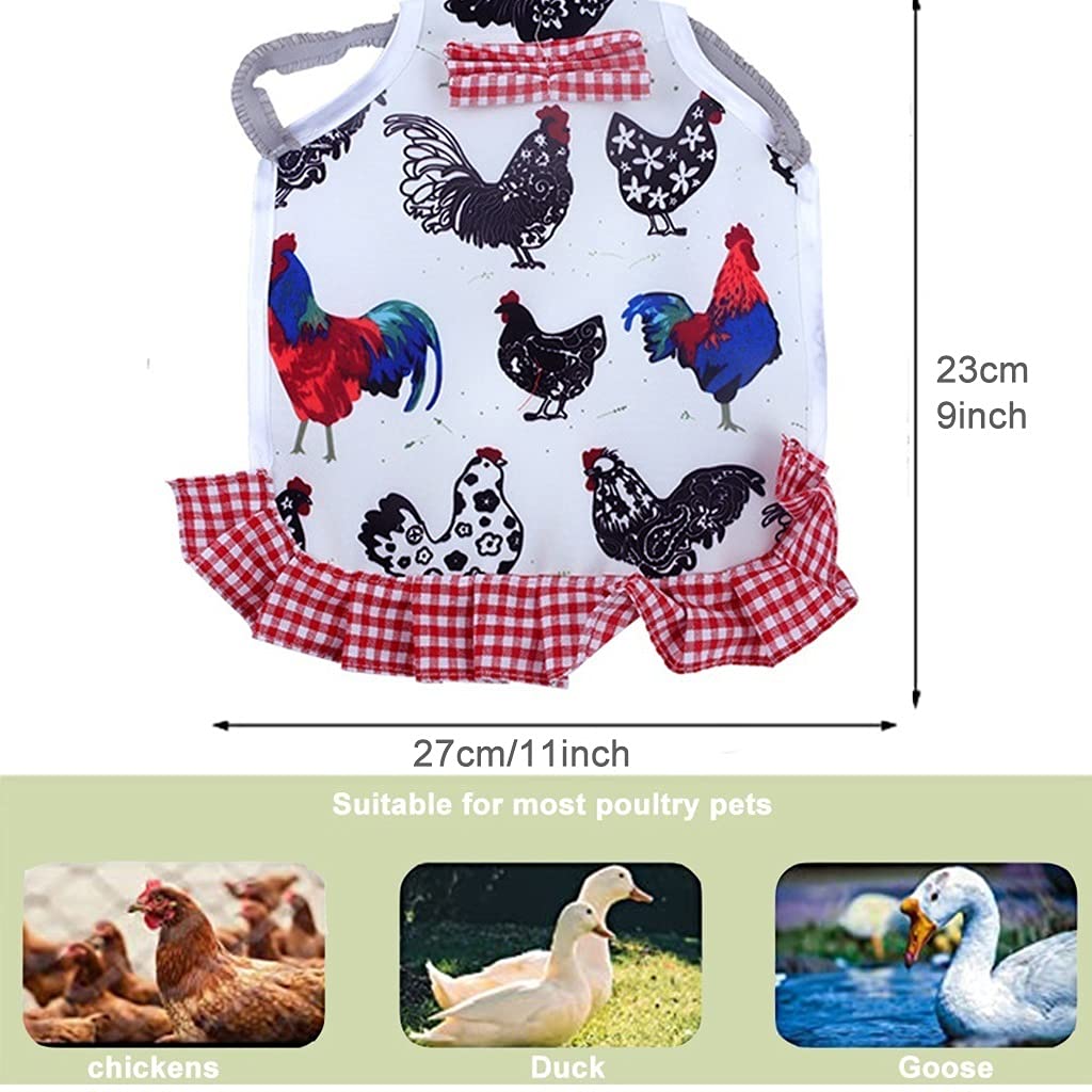 Sella Per Galline Protettiva - Grembiule In Tessuto Morbido 23x22 Cm, Con Cinghie Elastiche, Per Proteggere Da Beccate E Ferite - Foto 3