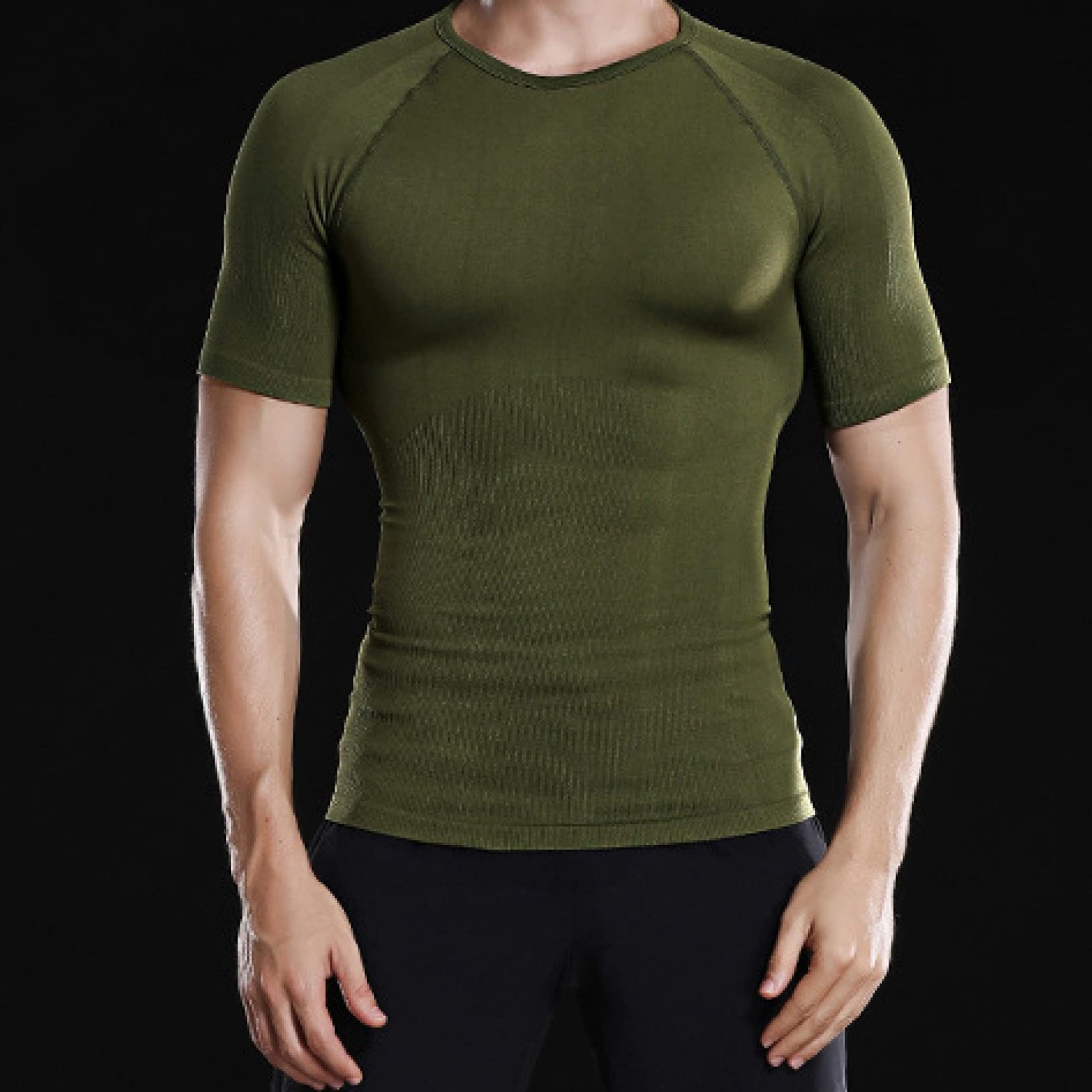 Męska odzież modelująca tank top z okrągłym dekoltem kompresyjne koszule odchudzające odchudzanie odchudzanie modelowanie ciała podkoszulek na siłownię dobre