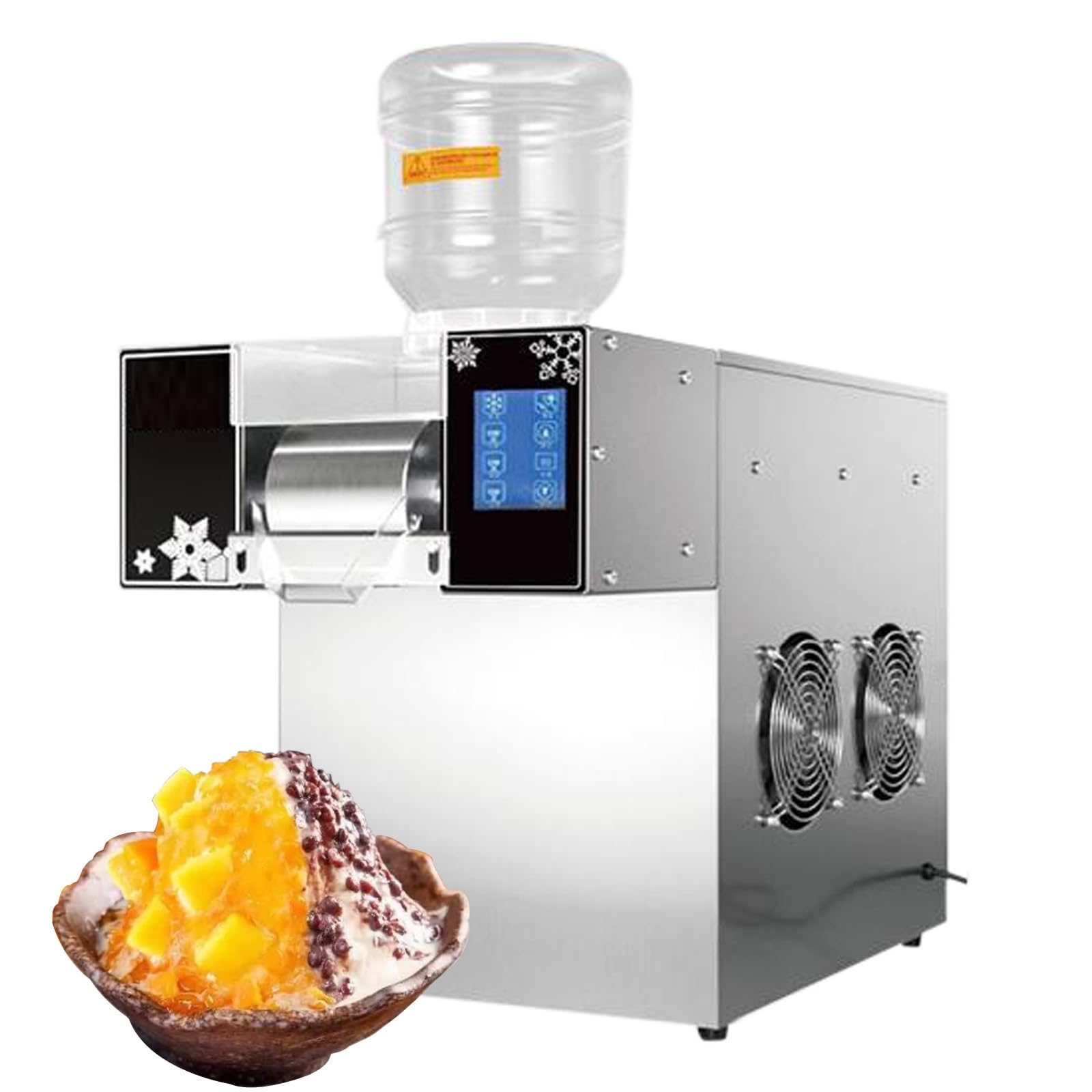 Macchina per Ghiaccio e Granita, 264 libbre/24 Ore, Commerciale, Fiocco di Neve, Touch Screen, Taglia Fiocchi di Neve, Neve elettrica per Snack, velocità Regolabile 220 V 750 W