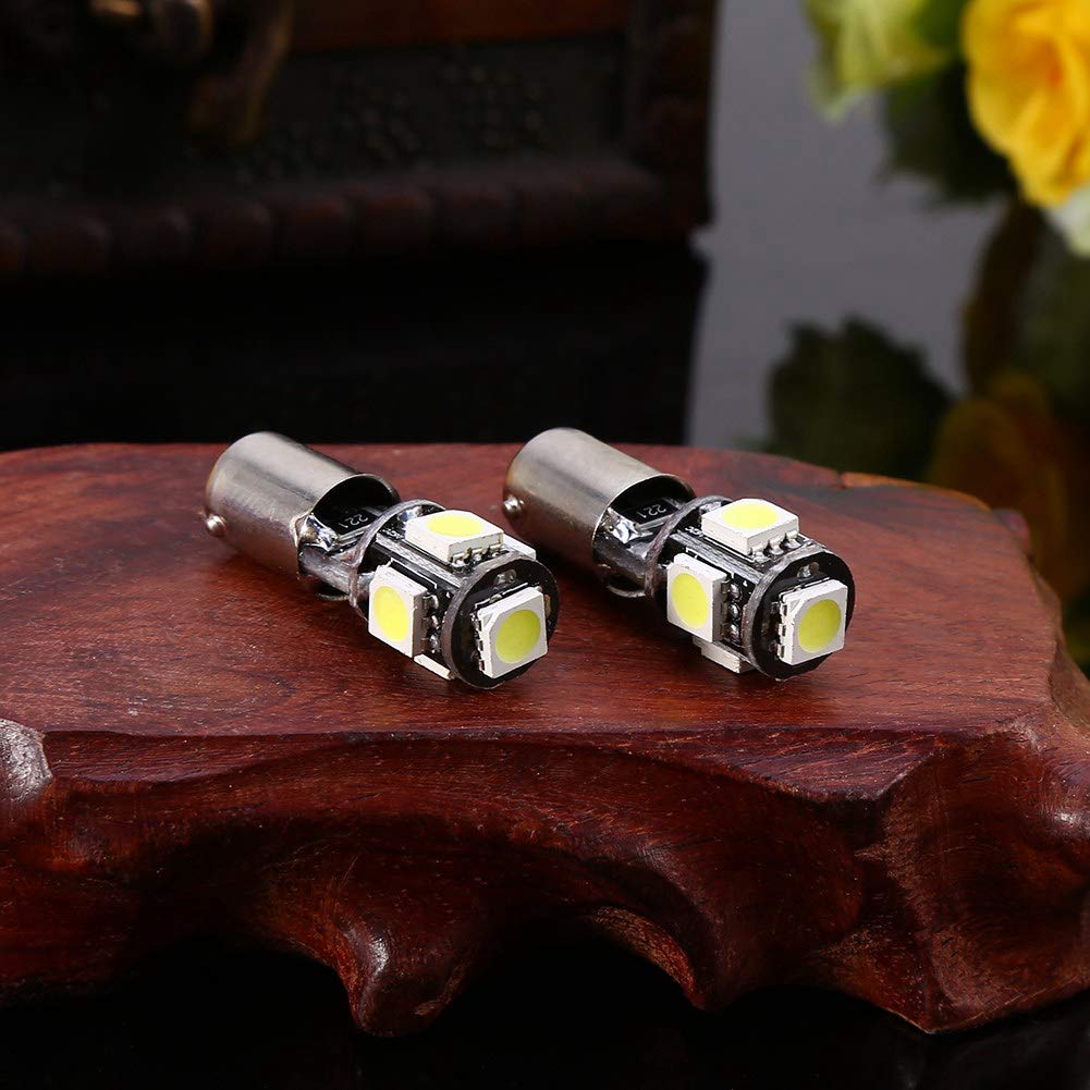 Światła postojowe, 2 szt. Białe H6W BA9S LED 5 SMD Błąd Canbus Free Corner Signal Reading Map Żarówki