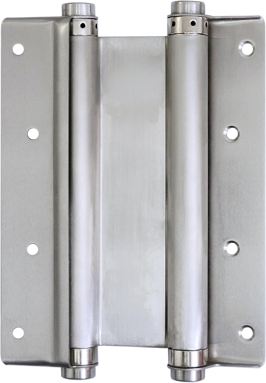 Robuste Türscharniere für Cafés, Limousinen, Doppelwirkung, Federscharnier, Edelstahl, selbstschließend, 200 mm, 4 Stück (Silber)