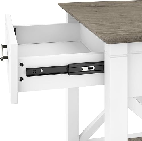 Miniatura 50 de Bush Furniture Key West - Mesa de centro con almacenamiento en color gris lavado Gris desteñido,Gris Oscuro Nogal,Roble blanco de lino.,Roble blanco