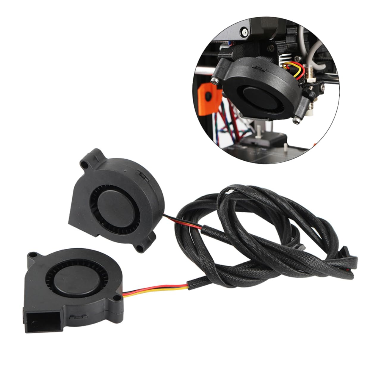 MAGICLULU 3 Set Ventola Di Raffreddamento Super Silenziosa Ventola Di Raffreddamento Anteriore In Per Stampante 3D Ventola Di Raffreddamento Radiale Con Cuscinetto 2 pezzi*3