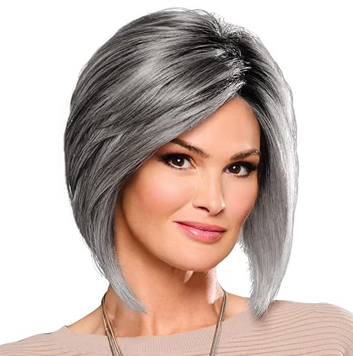 Miniatura 5 de Raquel Welch Boudoir Glam RL1622SS RL1622SS - Peluca estilo Bob con longitud de barbilla, 100 % atada a mano por ropa de pelo, colección Sheer