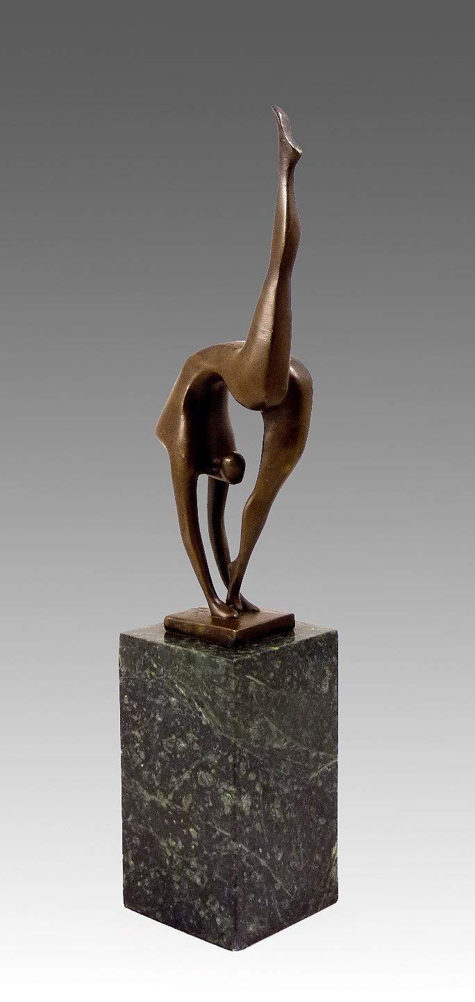 Modern Art Skulptur - Bronzeskulptur - Turnerin - signiert von Milo - Kunst - Dekoration - Contemporary Art - Akt Frau - Sexy-Brown