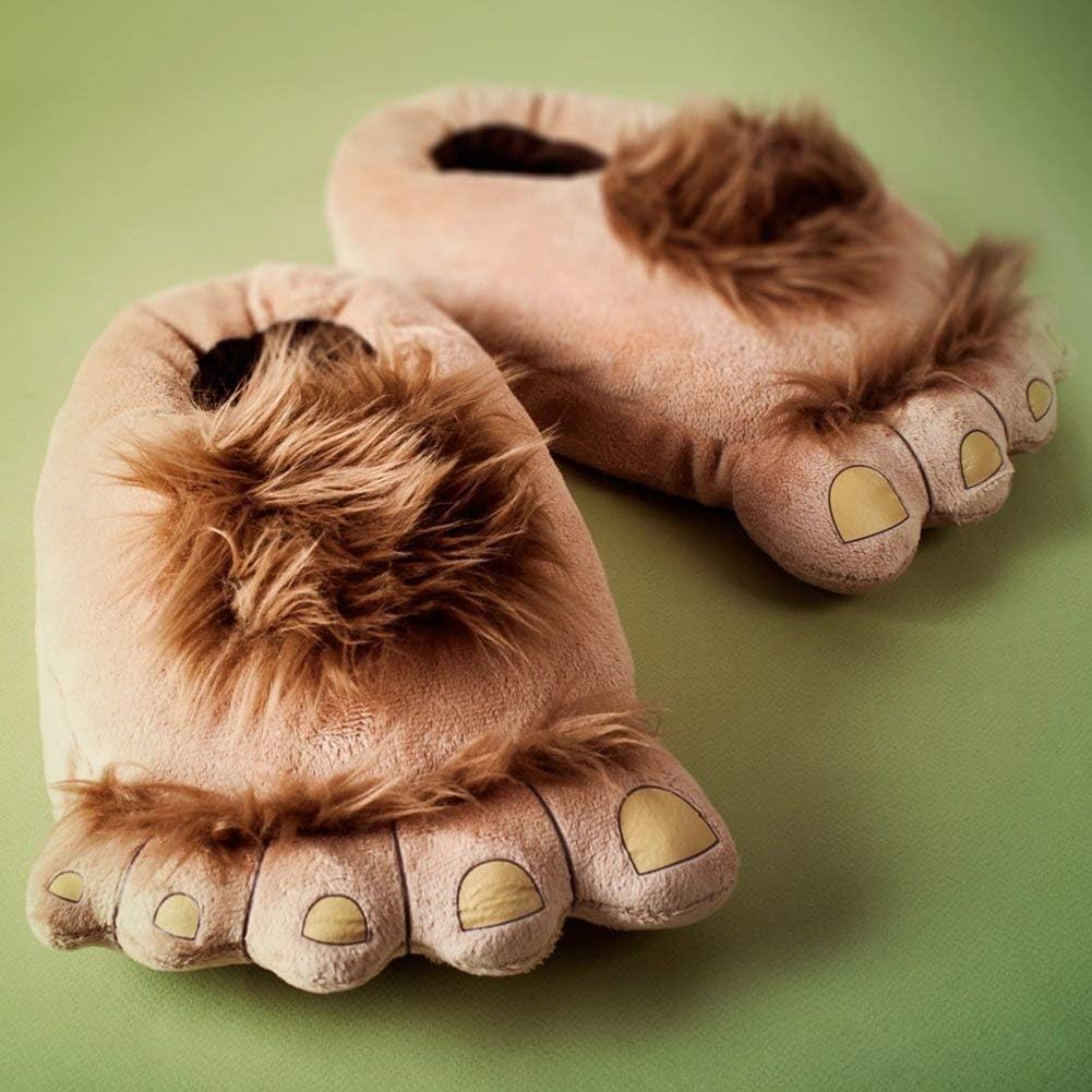 Ibeauti Men/Women/Kids Big Feet House Slippers, Furry Monster Adventure Hobbit Feet Costume Slippers