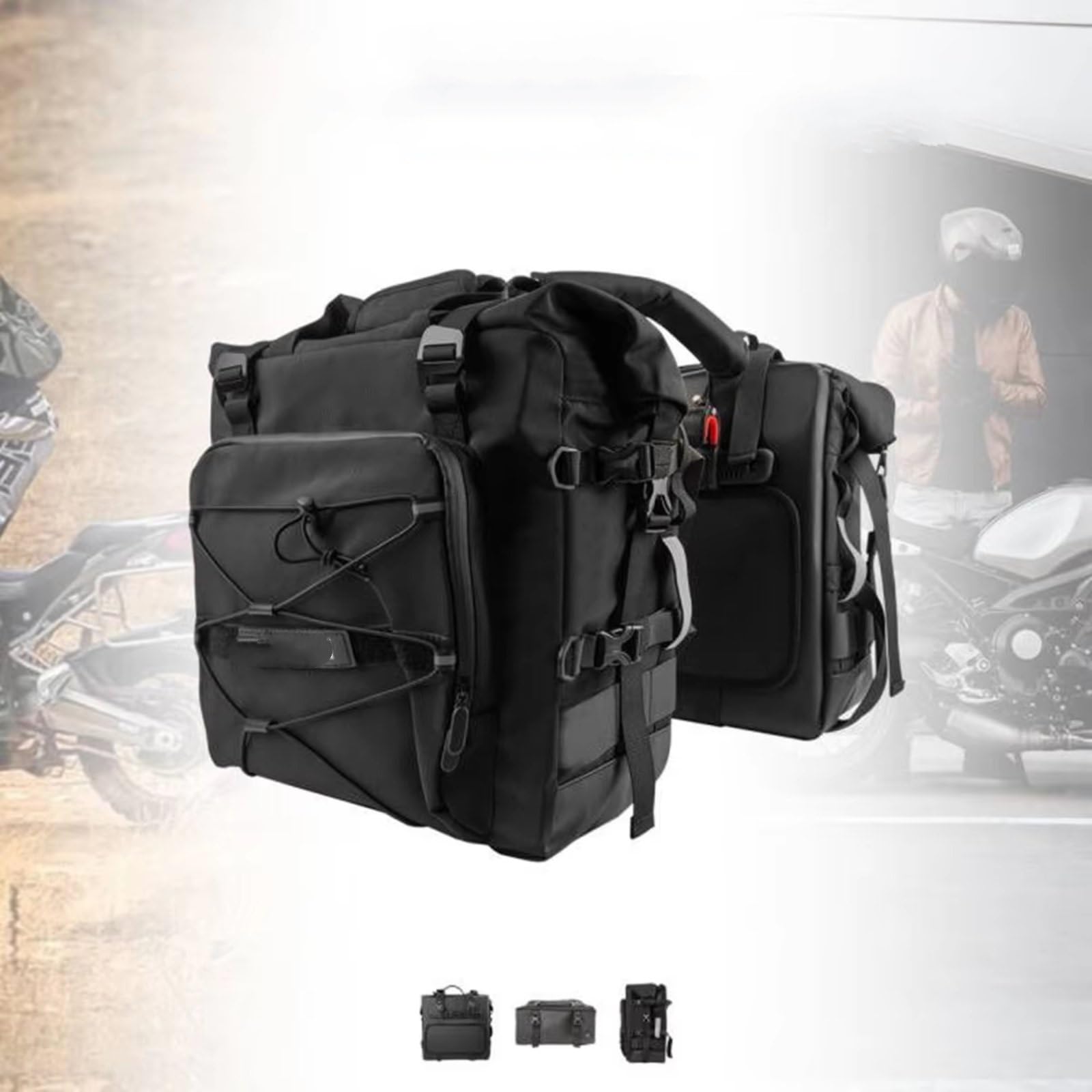 Universal Motorradtasche Satteltasche Seitliche Motorradtasche Wasserdicht Herausnehmbare Innentasche Gepäcktasche Zubehör Werkzeugtasche Aufbewahrungstaschen Motorrad Satteltasche
