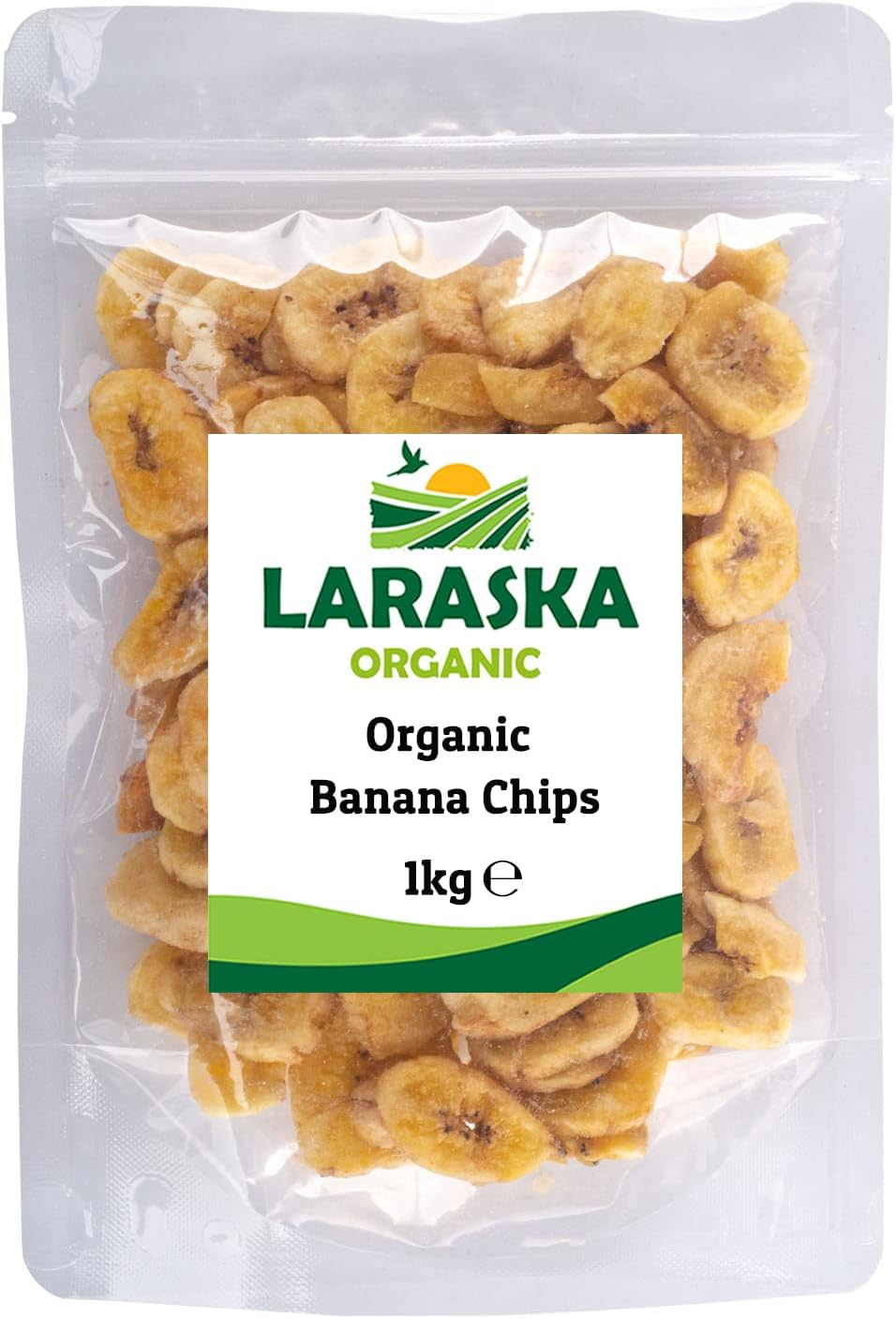 Organic Banana Chips 1kg Dried Crunchy Banana Chips, Healthy Vegan
