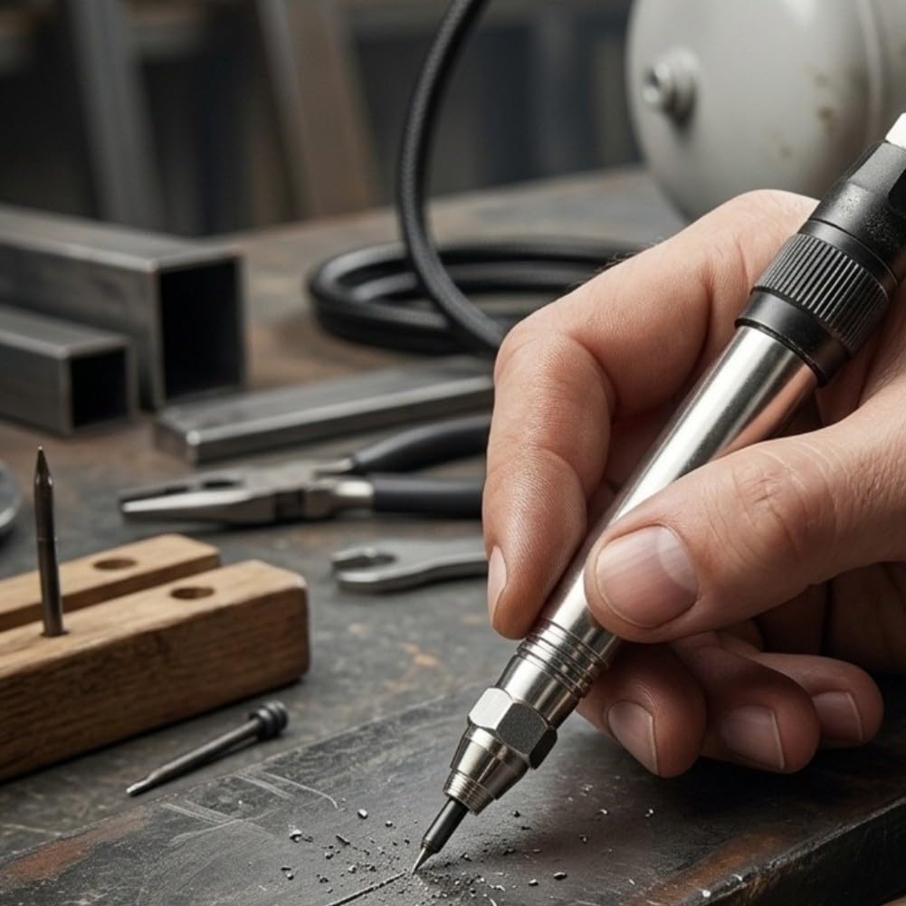 Penna pneumatica per incisore, professionale, set di strumenti per