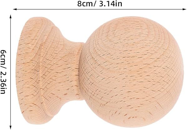 TOYANDONA 4 Piezas Remates de Madera Tallada para Postes de Barandilla, sin Acabado, Tamaño 8x6 Cm, para Decoración de Escaleras y Muebles Interiores, Accesorios para Restauración y - 2