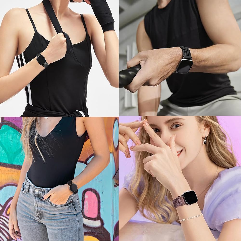 FYISWHO Magnetyczny pasek do zegarka Polar ignite 3 / ignite 2 / ignite, nylonowy elastyczny sportowy pasek zastępczy do Polar Unite/Pacer/Pacer Pro
