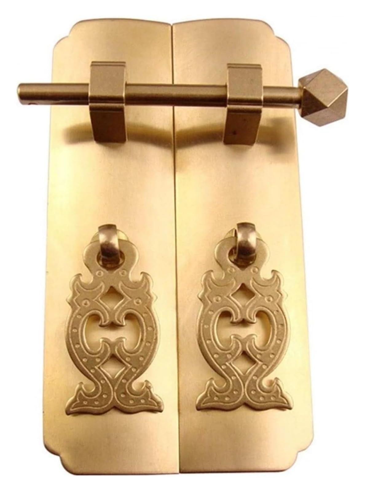 Voplivat Brass Vintage Cabinet Drawer Pulls, Straight Cabinet Door Handles /Bronze(Brass)