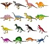 Mini Dinosaur Figures Set 16 Pcs Plastic Rubbery Educational Action Playset for Children Science Play Best for Birthday Party Favors Dinosaur Figures Set