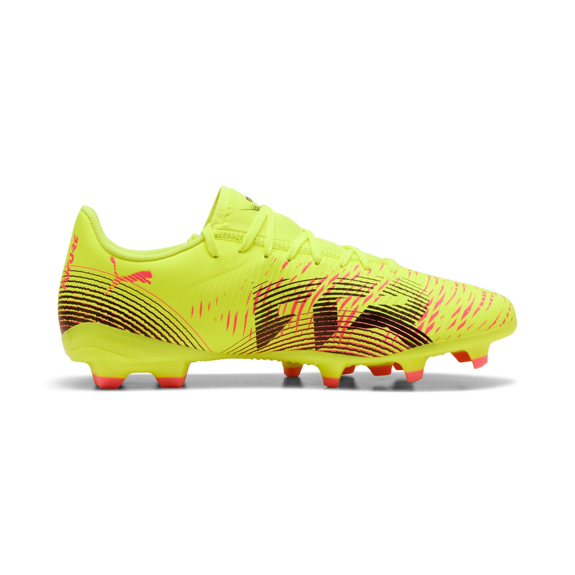 Puma - Future 8 Play FG/AG, Zapatillas de fútbol Unisexo, Yellow Alert-Puma Black-Sun Struck,