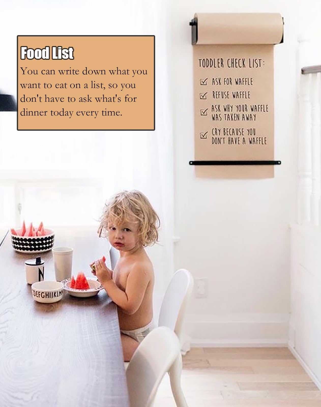 Distributeur Papier Kraft Mural 127 67 97 37 Cm, Coupe-Rouleau De Papier pour Cuisine/Salle Bricolage, Rouleau Papier Kraft avec Barre(37cm/14.6in)