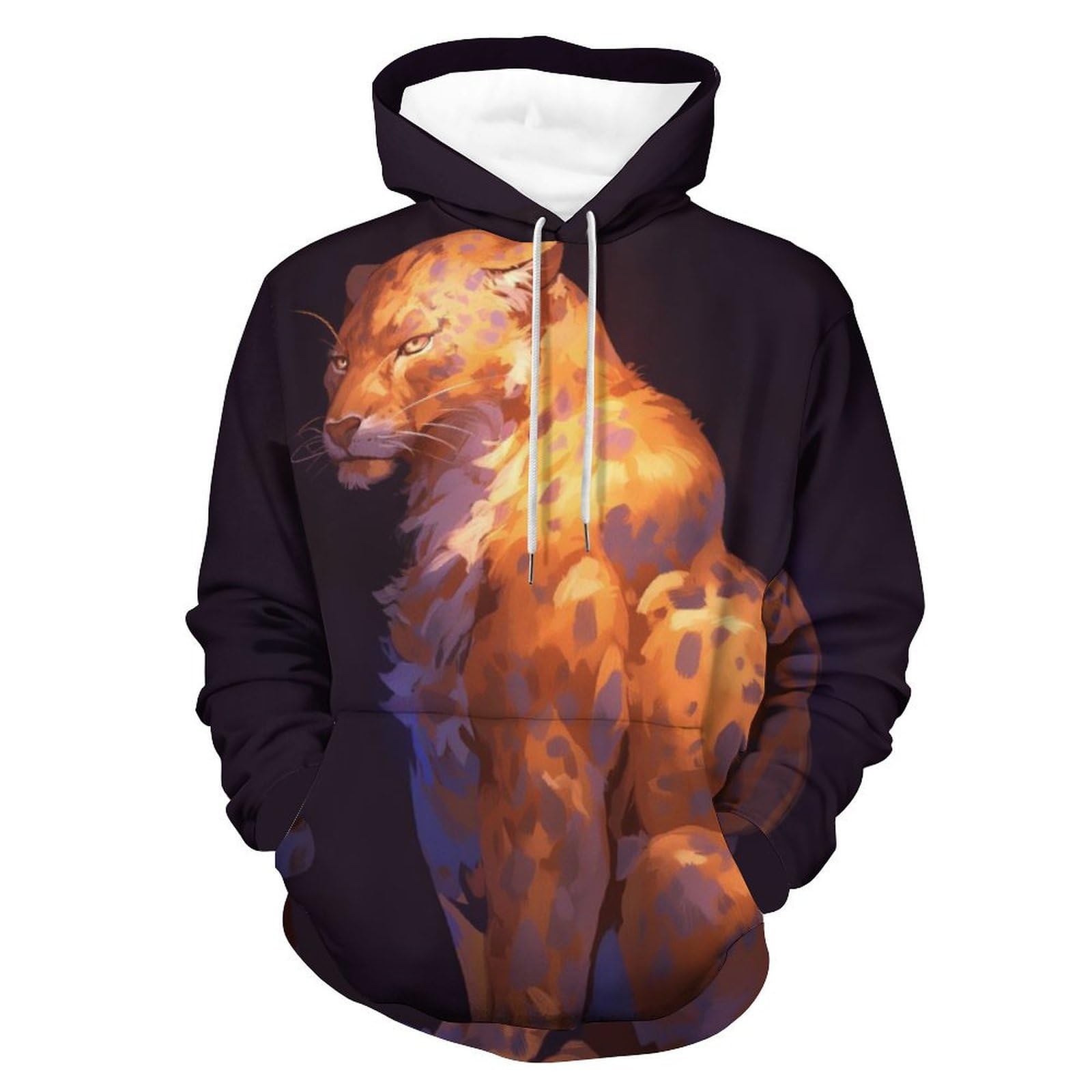 Sweat à Capuche Léopard Marron Chaud et Confortable pour Rompre avec la Monotonie - 8