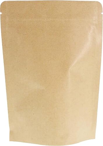 Miniatura 9 de SumDirect - Bolsas de papel kraft de 5.0 x 7.0in, 50 bolsas de papel con cierre de aluminio forradas para embalar cereales dulces galletas alimentos