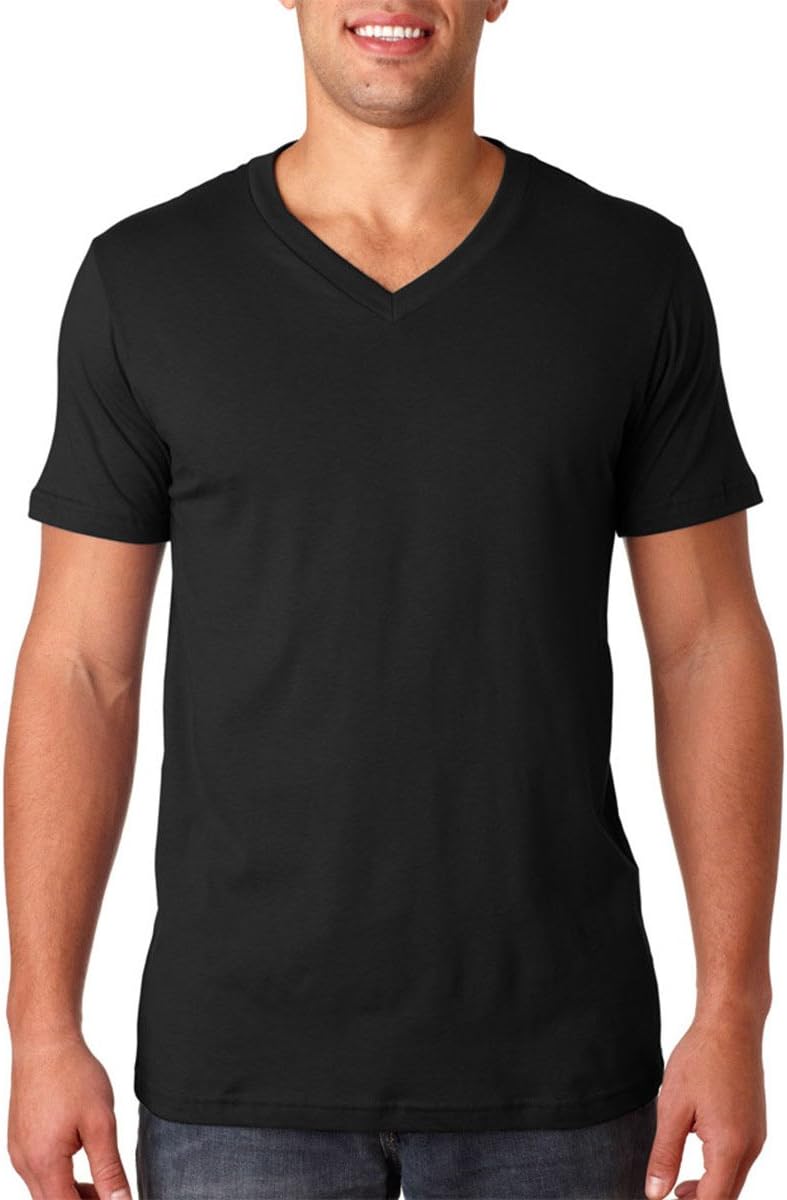 Bella Canvas Jersey Short Sleeve V-Neck Tee Black