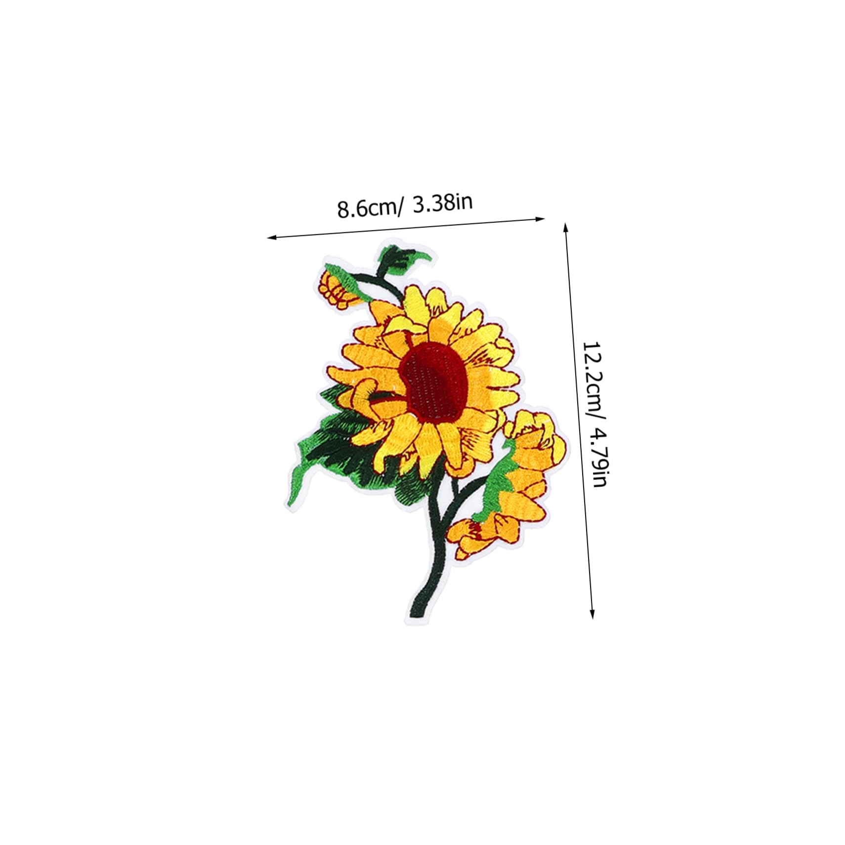 SHINEOFI 3 Sets Sonnenblumen Stickerei Bügelflicken Pailletten Kleider Stoffflicken Flicken Für Kleidung Bestickte Fat Quarters Stoffbündel Nähaufkleber Flicken Für Jacken Hüte