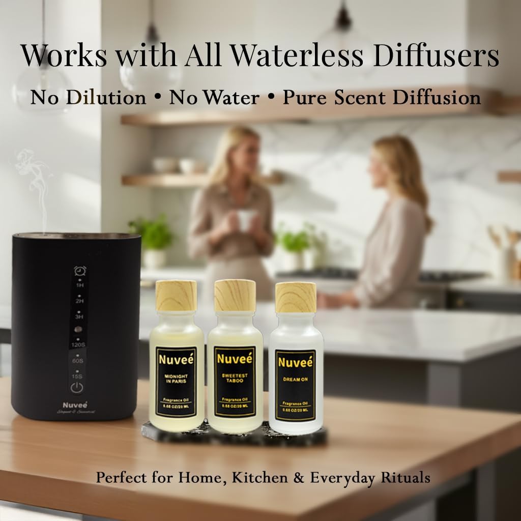 Luxury Fragrance Oil Set for Diffusers - Hotel Collection Scents - Essential Oil Inspired Aromas Strong Long-Lasting Home Fragrance - 3 x 20ml Perfume Oils for Waterless Diffusers - Gift Set