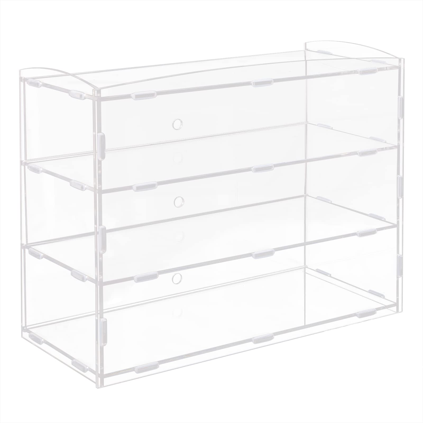 3 Tiers Acrylic Display Case, 18.7x8.5x14.8inch Clear Countertop Bakery Display Case, Acrylic Display Cabinet for Retail Store, Shopping Mall