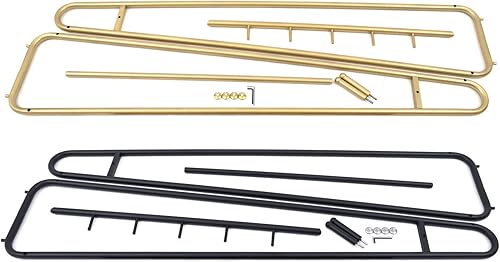 Miniatura 9 de Perchero de ropa resistente para dormitorio, sala de estar, perchero independiente de acero de estilo moderno con estantes, armario, dorado