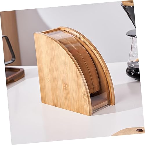 Miniatura 5 de BESTonZON Escritorio con organizador resistente al desgaste Soporte de mesa con forma de soporte para almacenamiento de madera Cono duradero Polvo