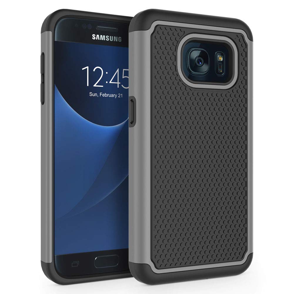 SYONER Galaxy S7 Case, [Shockproof] Defender Protective Phone Case Cover for Samsung Galaxy S7 (5.1", 2016) [Gray]