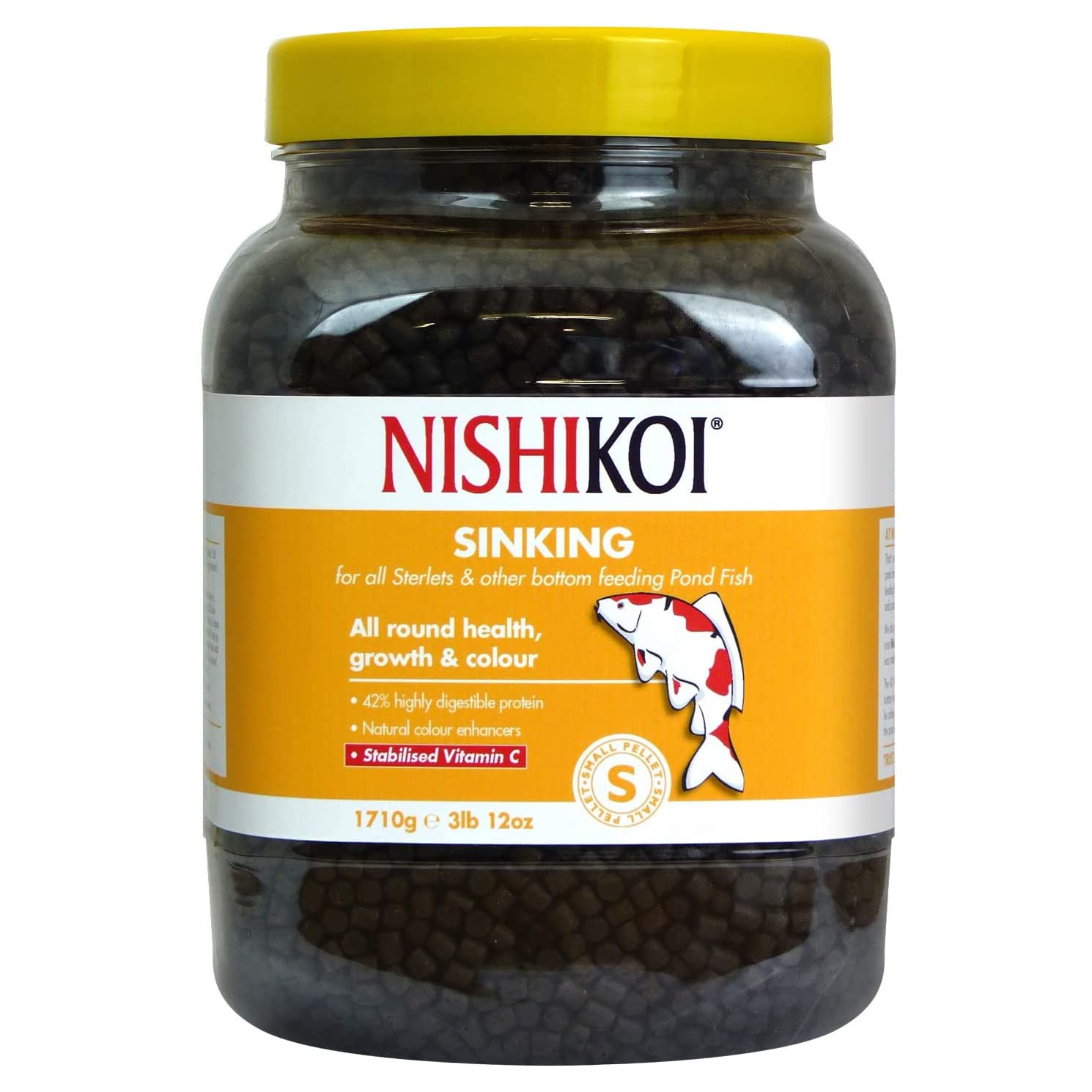 Nishikoi. Sinking Pellets Small Size 760g Jar or 1710g Jar (1710g Jar)
