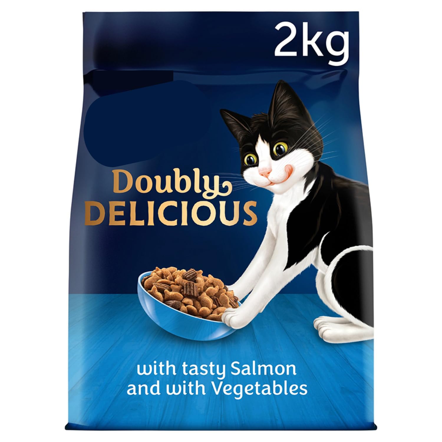 Doubly Delicious Dry Adult Cat Food Salmon & Veg 2kg - Doubly Delicious Dry Offers a Tasty Range of Meals With a Great Combination of Crunchy Kibbles and Tender Chunks