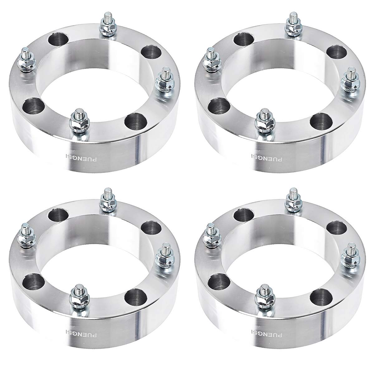 Photo 1 of PUENGSI 4x156 ATV Wheel Spacers 2'' 4PCS Wheel Adapters & Spacer Fit for Polaris Ranger, RZR, Sportsman, Diese with 131mm Hub Bore 3/8"-24 Studs 2 inch 4PCS 4 Lug 4x156 131mm 3/8x24 Studs