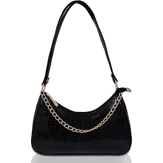 Crocodile Pattern Shoulder Handbag