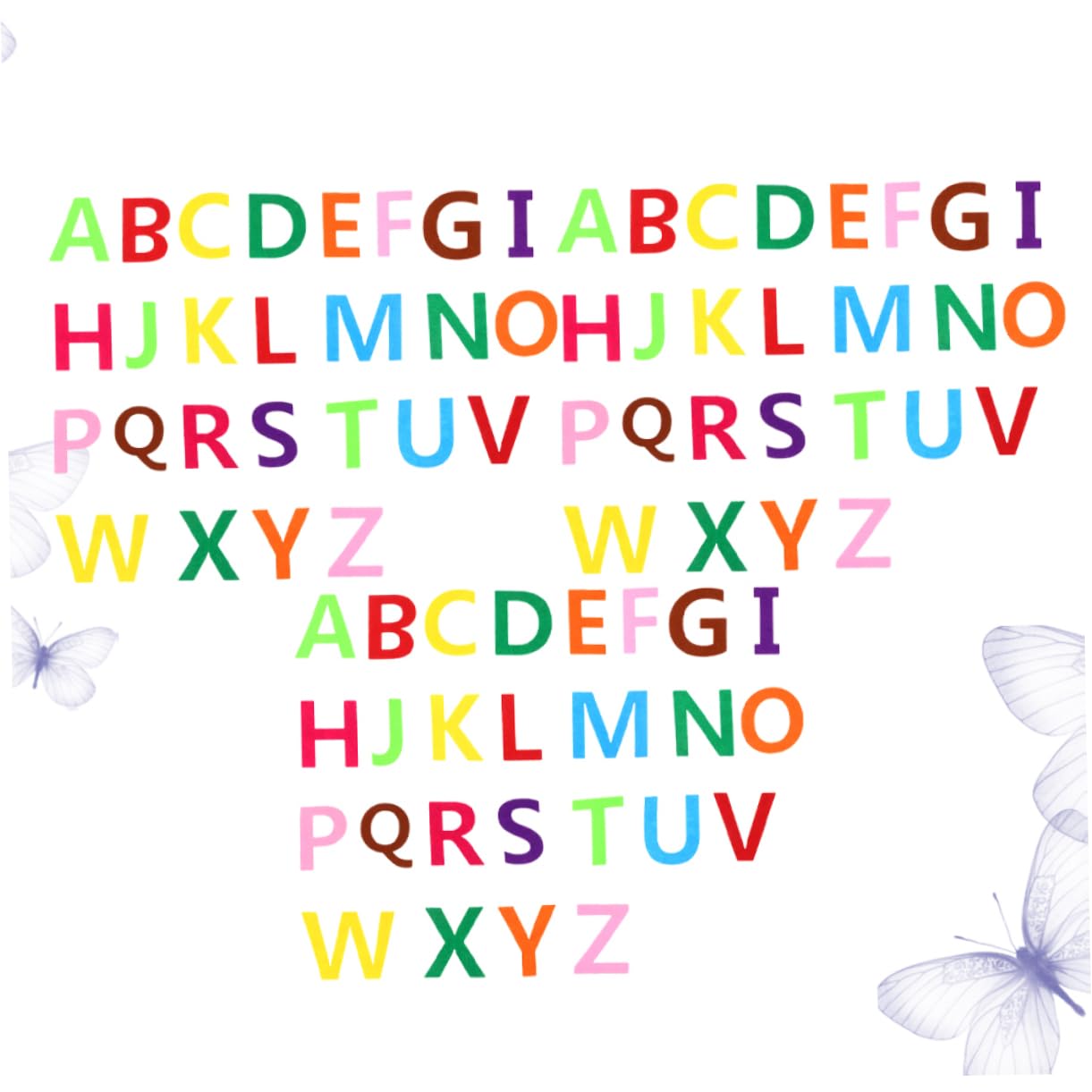Gogogmee 3 Sets Felt Alphabet Decor Letter Ornament DIY Crafts for Kids Foam Letters No Adhesive Back Perfect for Party Decorations Craft Projects