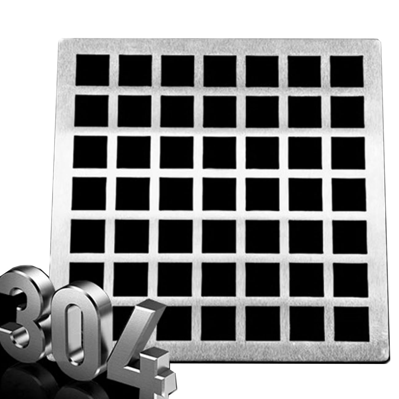 Hsiryaohd Square Drain Protector, Replacement Drain Grate Cover, 1Cm Filter Hole, Floor Drain Cover, Shower Drain Cover(20X20cm)