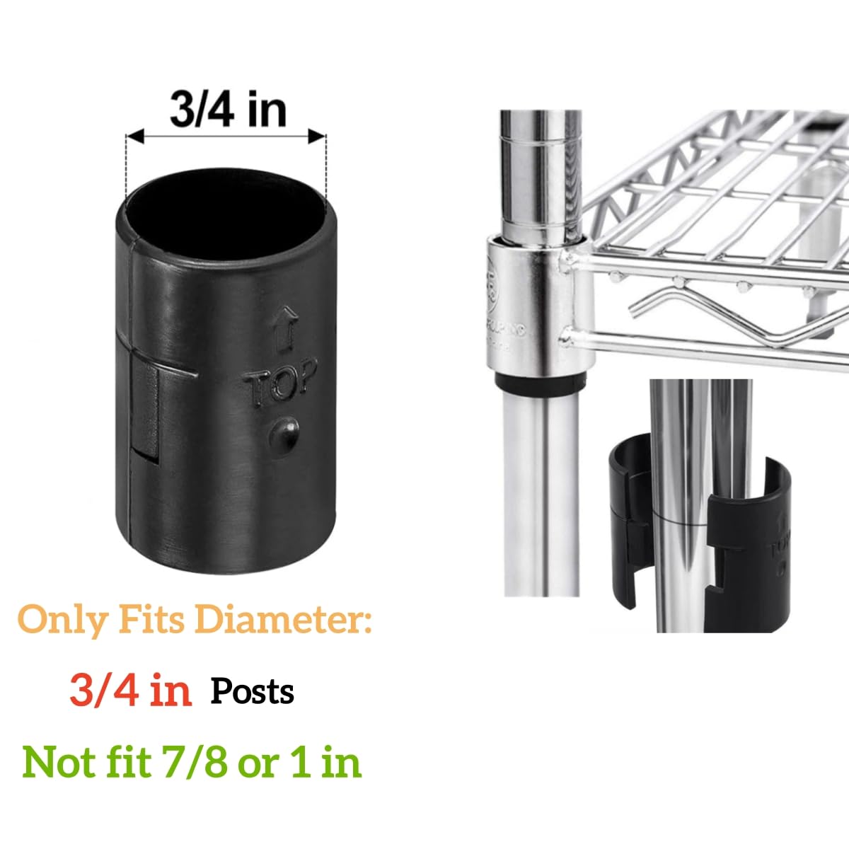 Shelf Clips for Wire Shelving - 12 Pairs -2 Shelf Clips for Wire Shelving - 12 Pairs -2