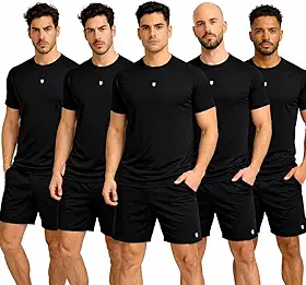 Kit 5 Camisetas Masculinas Dry Fit com Proteção Solar UV Térmica para Academia Treino Caminhada Esporte Praia